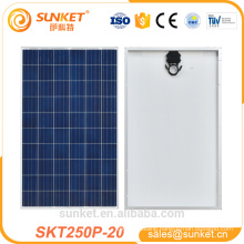 home use tops poly solar panel 250w with TUV CE ISO certificates